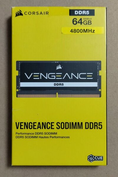 セール CORSAIR VENGEANCE DDR5 4800MHz ノートPC メモリー 32GBx2 計64GB