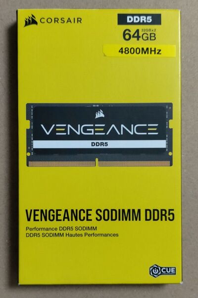 セール CORSAIR VENGEANCE DDR5 4800MHz ノートPC メモリー 32GBx2 計64GB