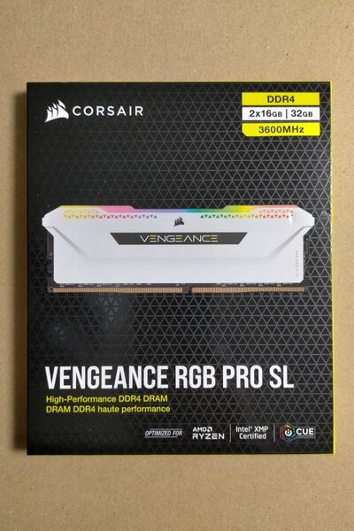 CORSAIR VENGEANCE RGB PRO SLシリーズ DDR4 3600MHz 16GB x2 計32GB