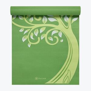 送料無料 gaiam ヨガマット TREE OF WISDOM MAT 緑 4mm green エクササイズ ピラティス フィットネス 知恵の木 筋トレ yoga mat 滑り止め