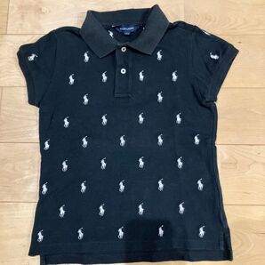 RALPH LAUREN ポロシャツ キッズ150センチブラック ポニー刺繍
