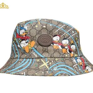 Disney × GUCCI シグネチャー GGロゴ ハット グッチ ドナルドダック コラボ キャップ 帽子