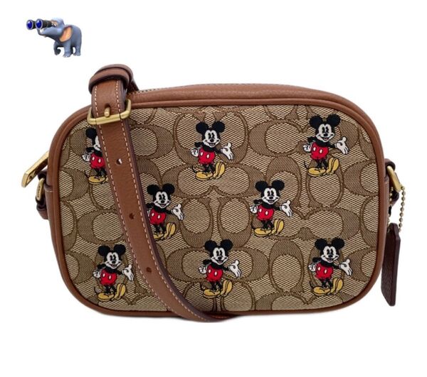 COACH × DISNEY ショルダーバッグ ミッキーマウス コラボ レディース ポーチ ディズニー カメラバッグ
