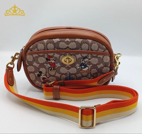 COACH ディズニー ショルダーバッグ コーチ ミッキーマウス ミニーマウス コラボ レディース