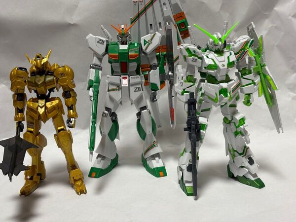 ガンプラ ジャンク品 セブンイレブン限定カラー HGUC νガンダム、ユニコーンガンダム、ガンダムバルバトス