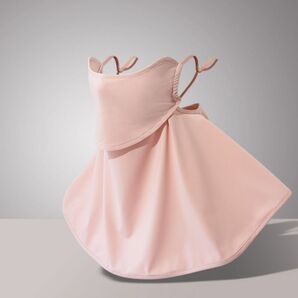 ピンクフェイスマスク UVカット 日除けマスク フェイスカバー