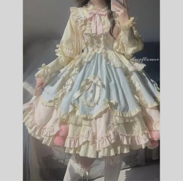 【週末セール!】ロリータ ワンピース ジャンパースカート ドレス 甘ロリ ゆめかわ リサイクル