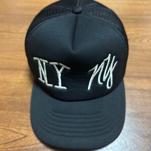 ステューシーNY ロゴ メッシュキャップ ブラック 黒 帽子