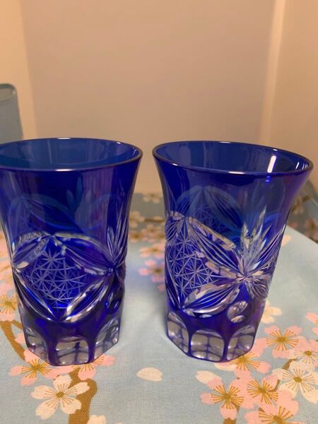 【2個セット】 切子 一口ビール グラス ロックグラス ミニグラス コップ