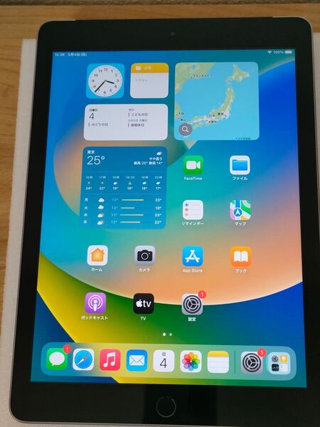【美品】iPad第5世代 Wi-Fi + Cellular 128GB スペースグレイ MP262J/A A1823 動作確認済み