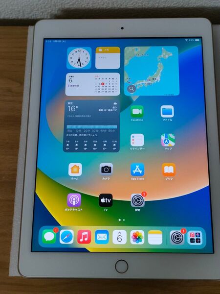 【美品】iPad 第5世代 Wi-Fi 128GB ゴールド NPGW2J/A A1822 動作確認済み