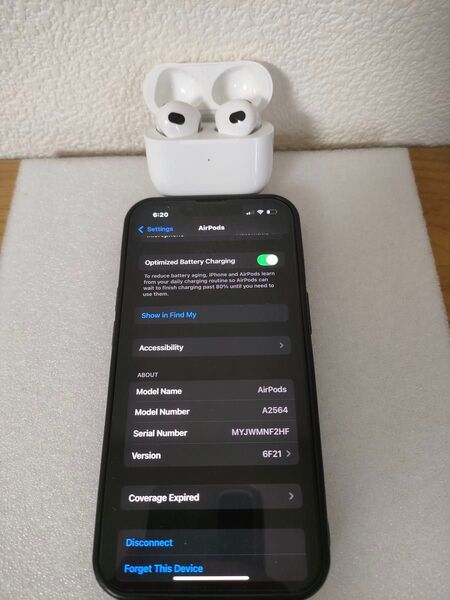 AirPods 第3世代 ワイヤレス充電ケース付き A2564 純正品 動作確認済み