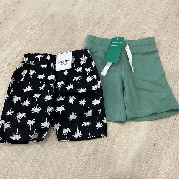 おまとめ2枚セット【タグ付き新品未使用】ハーフパンツSLAPSLIP H&M 90cm