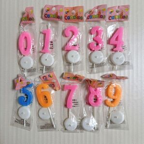 バースデー キャンドル 0 〜 9 10本セット ロウソク 数字 誕生日