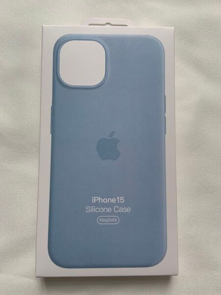純正iPhone 15 シリコーンケース ライトブルー未開封新品