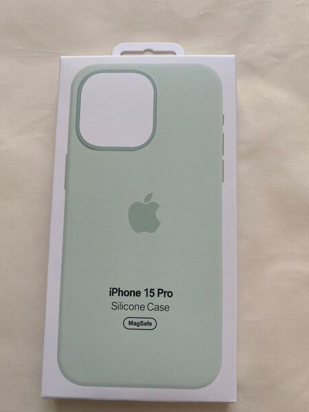 新品iPhone 15 Pro シリコーンケースApple純正ソフトミント