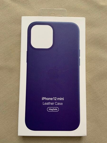 iPhone 12mini レザーケース正規品ディープバイオレット新品
