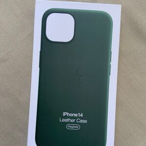 Apple新品iPhone14 レザーケース フォレストグリーン正規品