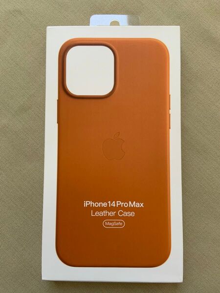 Apple新品iPhone14 Pro Max レザーケース純正アンバー