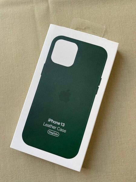 新品Apple正規品iPhone 13 レザーケース セコイアグリーン