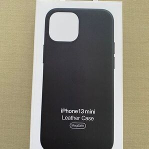 新品Apple正規品iPhone 13 mini レザーケース ミッドナイト