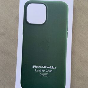 純正iPhone14 Pro Max レザーケース フォレストグリーンApple新品