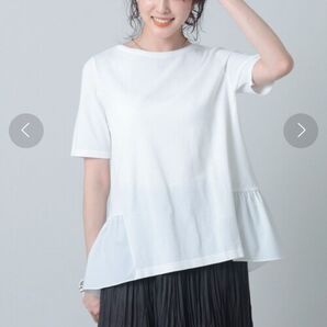 【美品】 UNTITLED アンタイトル ペプラム サマーニット コットン