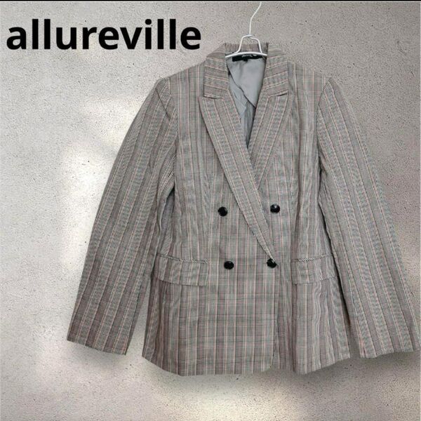 allureville アルアバイル テーラード ジャケット ダブル チェック