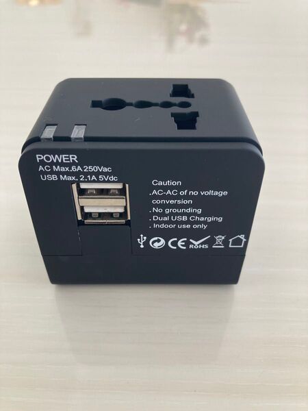 変換プラグ 全世界対応 C/BF/O/Aタイプ 2つUSB-Aポート付 海外旅行 出張 留学