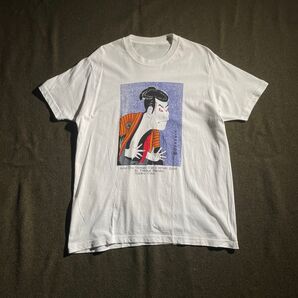 90s- VINTAGE 浮世絵 プリント Tシャツ L相当
