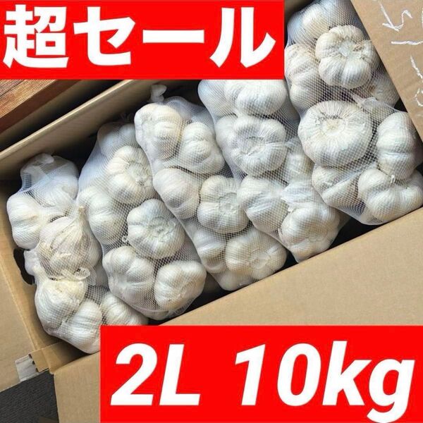 【超セール】青森県産にんにく 10kg 2L 福地ホワイト六片 加工 激安