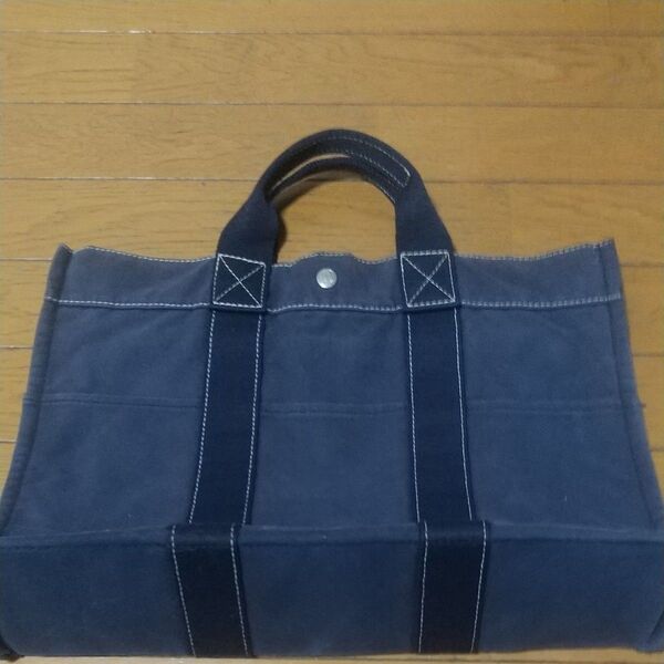 エルメス HERMES トートバッグ キャンバス ブラック ハンドバッグ 黒 フールトゥ フールトゥMM MM