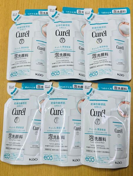キュレル 潤浸保湿 泡洗顔料 レフィル 詰め替え 130ml×6