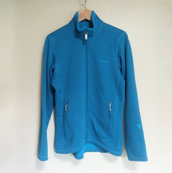 【W's XS】patagonia R1フルジップジャケット 水色