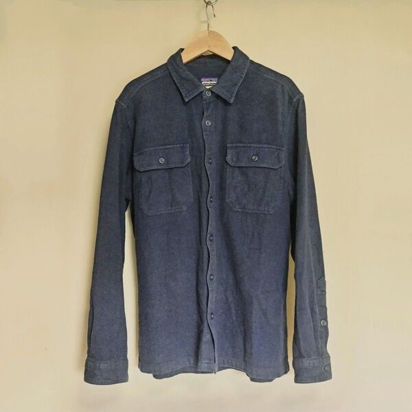 【М】patagonia メンズ フィヨルドフランネル シャツ 紺