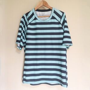 【М】patagonia メンズ・キャプリーン 1・シルクウェイト 半袖ボーダー