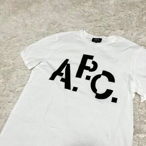 【A.P.C.】アーペーセー tシャツ カットソー ブランド古着 デカロゴ 白