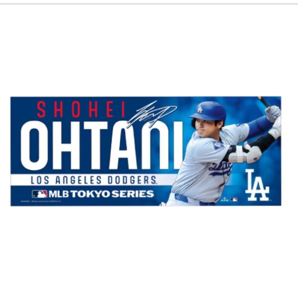 ロサンゼルスドジャース大谷翔平選手 MLB 東京シリーズMLB WORLD TOUR TOKYO SERIESフェイスタオル
