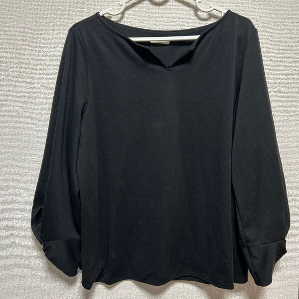 黒のトップス GU カットソー レディースファッション Lサイズ