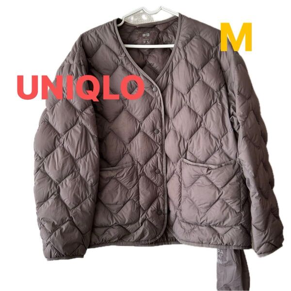 ユニクロ ウルトラライトダウンジャケット ブラウン Lサイズ アウター UNIQLO ダウンジャケット 軽量で保温