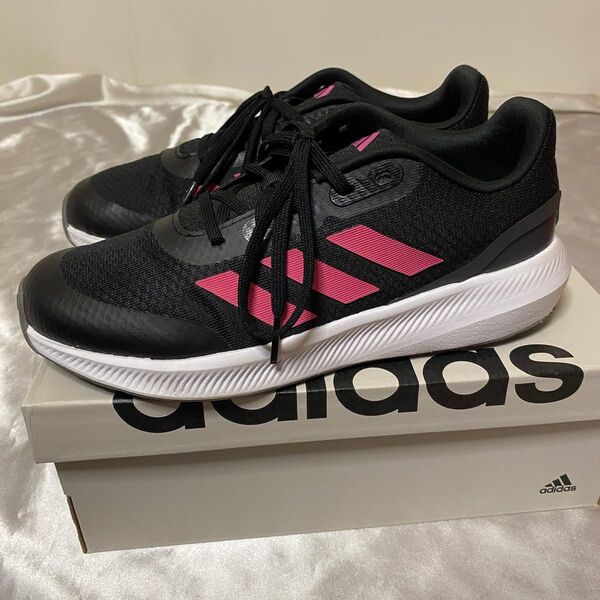 adidas スニーカー HP5838 コアファイト2KBP3714 24cm ブラック×ピンク ランニングシューズ