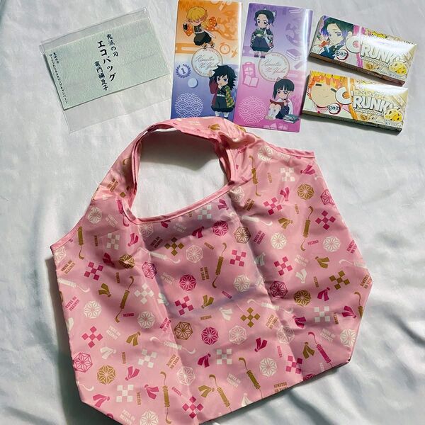鬼滅の刃エコバック竈門禰豆子クリアファイル我妻善逸冨岡義勇胡蝶しのぶ栗花落カナヲ エコバッグ トートバッグ ショッピングバッグ