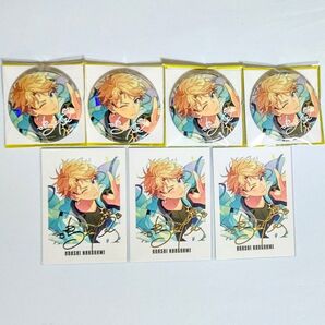 あんスタ ES 9周年記念 ぱしゃっつ & 缶バッジ 鳴上嵐 7点セット