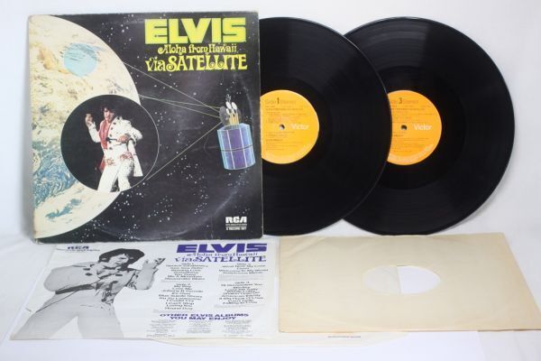 Elvis Presley Aloha From Hawaii Via Satellite UK(英 GB)盤 2xLP Stereo ジャケット状態悪い