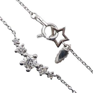 ネックレス フェスタリア K18WG ダイヤモンド0.215ct/0.12ct