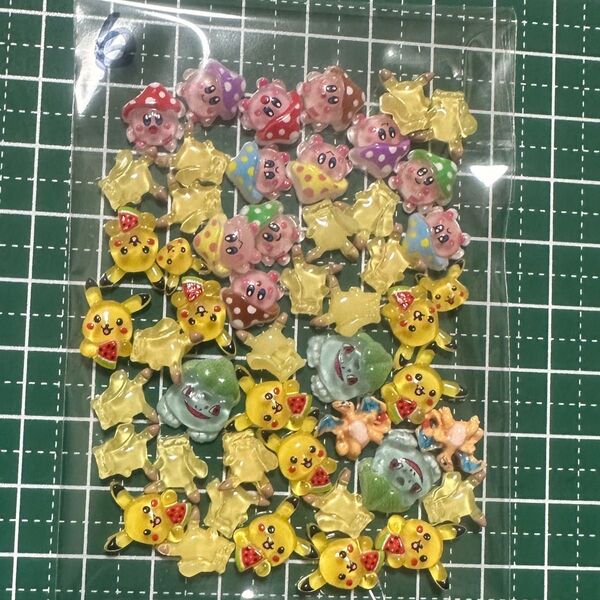 6.ネイルパーツ デコパーツ 約50個 ポケモン カービィ