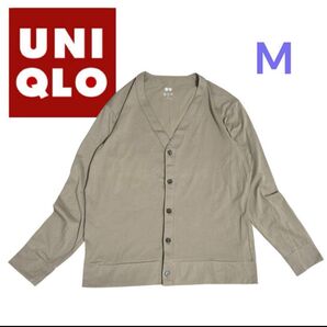 UNIQLO エアリズム UVカットカーディガン(長袖)ベージュ メンズ M