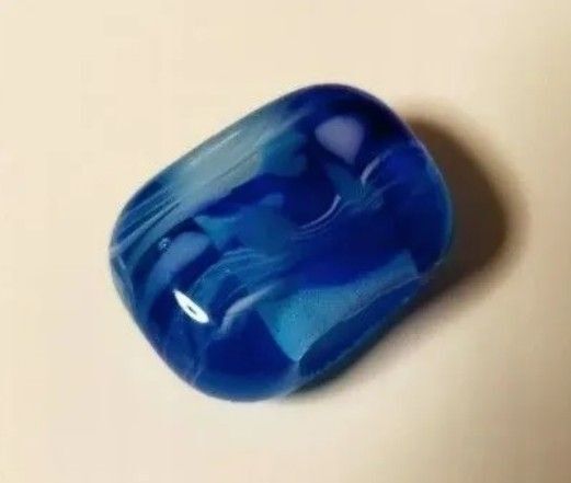 帯留め ハンドメイド ガラス とんぼ玉 水色