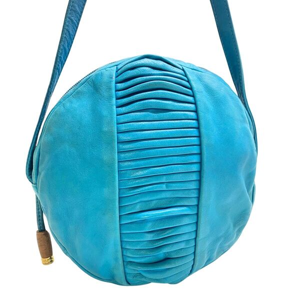 ロエベ ショルダーバッグ ブルー 水色 ナッパレザー Loewe ビンテージ