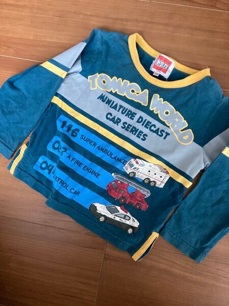 TOMICA トミカ 長袖カットソー 長袖シャツ100cm キッズ 長袖Tシャツ ロンT 男の子 トップス 長袖